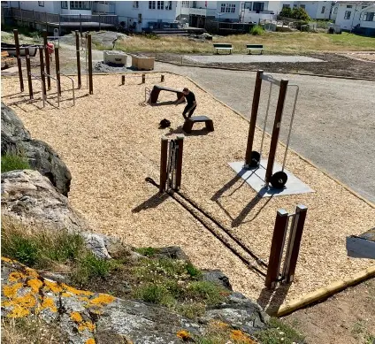 Fallskyddsflis, träflis passar perfekt på löparstigar och utegym