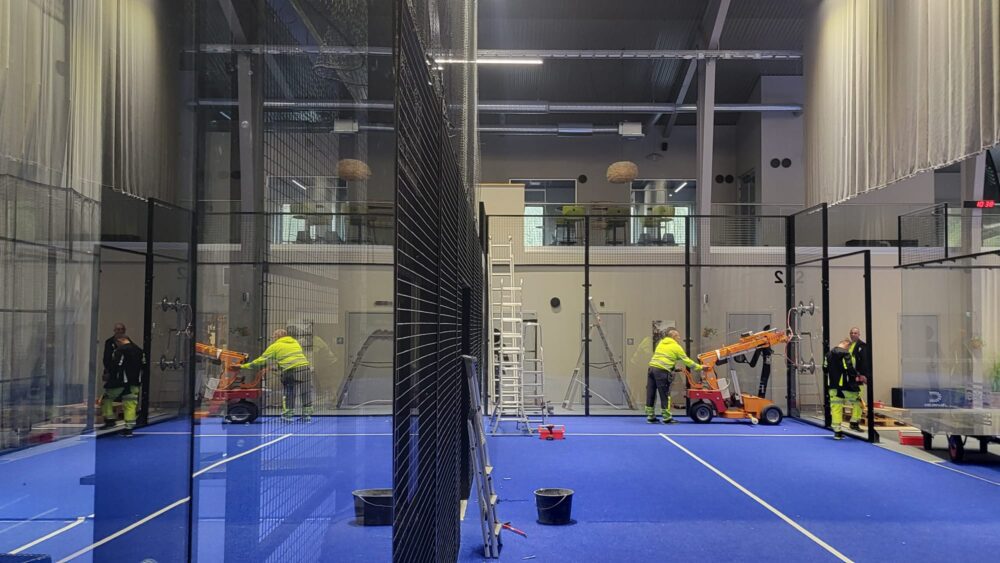 Demontering singelbana, padelbana, Dreampadel Stora Viken