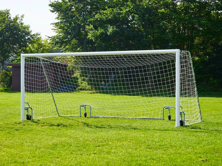 Fotbollsmål 7 mot 7 spel vitt för fotbollsplan