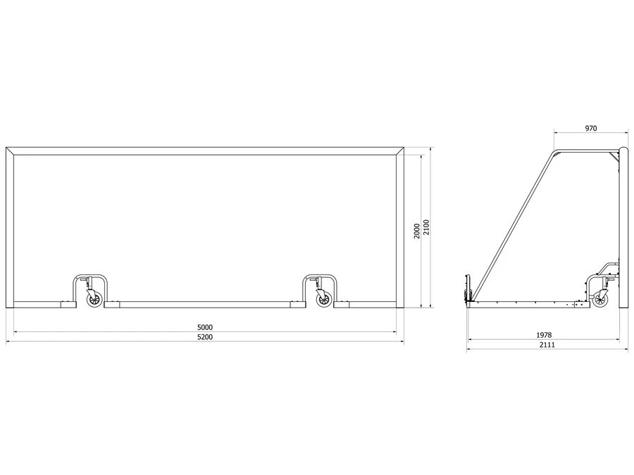 Fotbollsmål 7 mot 7 Smartlift – Vit aluminium - Bild 4