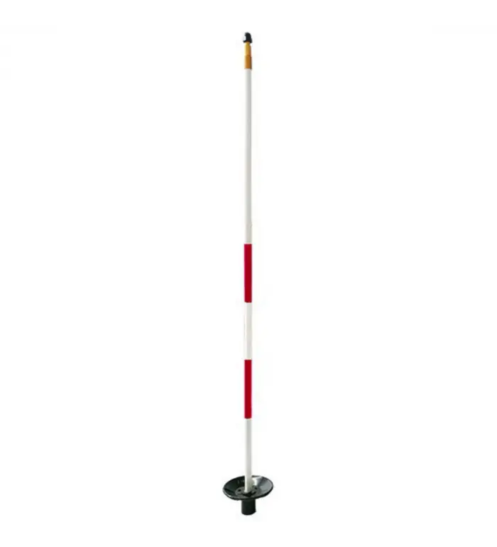 Puttflaggstång, flagstick par aide fiberglas 80 cm vitröd